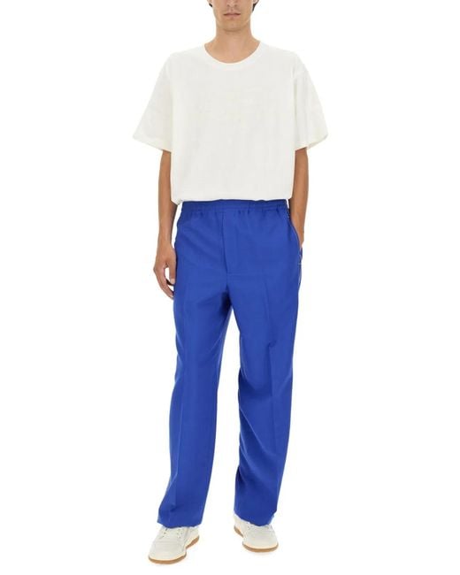 Gucci Blue Gg Crossover Pants for men