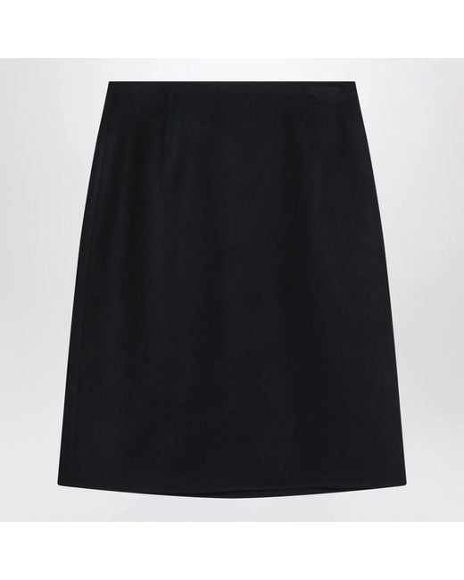 Loro Piana Black Vivian Cashmere Skirt