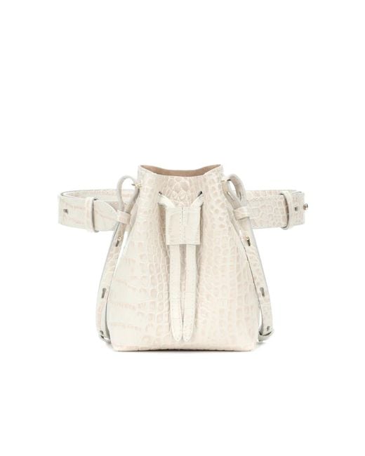 Nanushka White Minee Convertible Bucket Bag