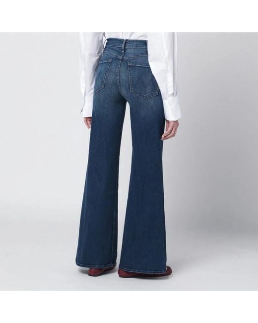 Mother Blue Flared Troublemaker Jeans