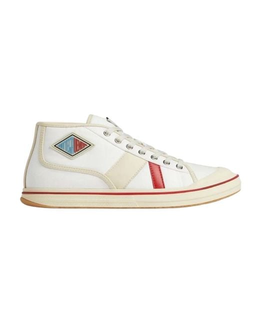 Bottega Veneta Black Eliot Mid-Top Canvas Sneakers for men