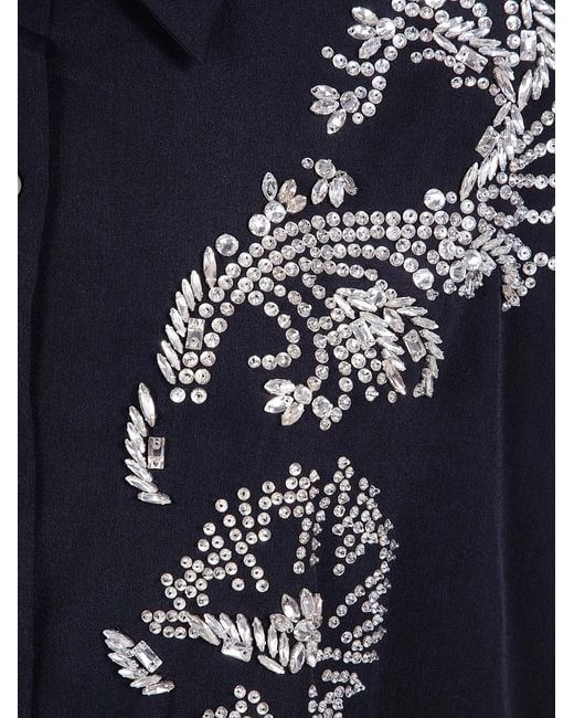 Dries Van Noten Black "Casia" Embroidered Shirt