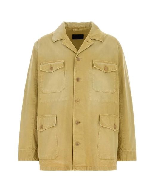 Prada Yellow Cotton Jacket for men