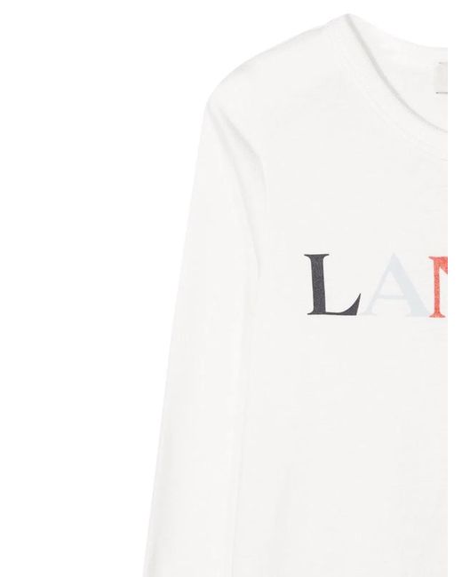 Lanvin White T-Shirt Con Logo