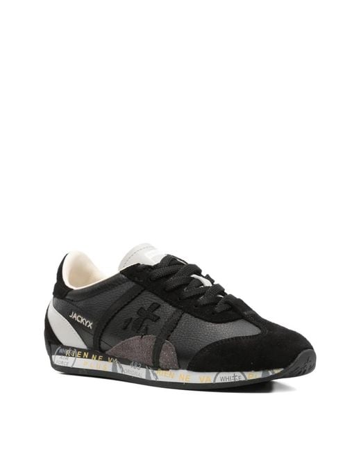 Premiata Black Leather Sneakers