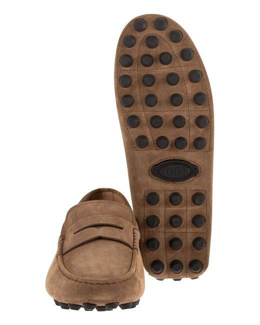 Tod's Brown Suede Moccasin Moccasin for men