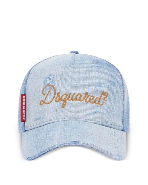 DSquared² Blue Denim Cotton Cap for men