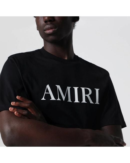 Amiri Black T-Shirt With Logo Print for men