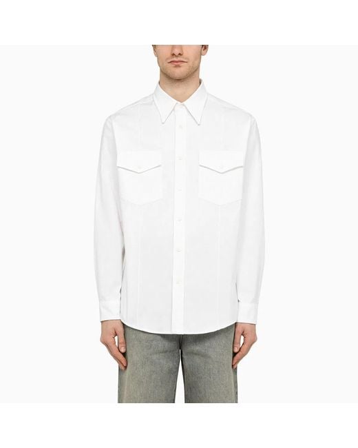 Department 5 White Change Long-Sleeved Shirt for men