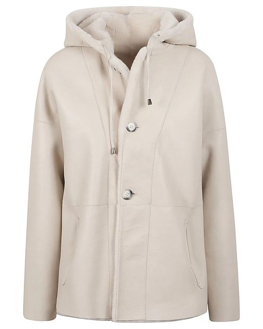Enes Natural Fur Hooded Jacket