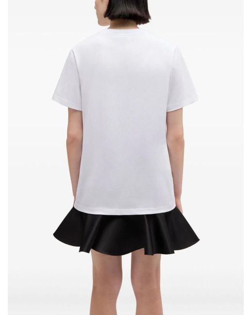 Ganni White Basic Cotton Jersey T