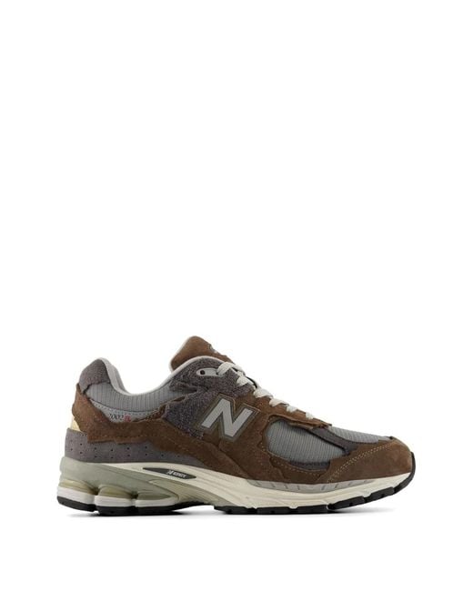 New Balance Brown Suede Mesh Sneakers