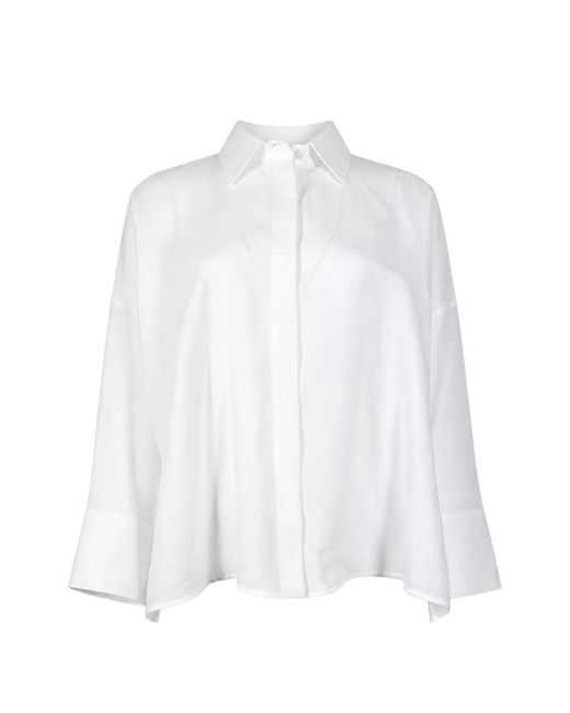 Fabiana Filippi White Classic Collar Linen Shirt