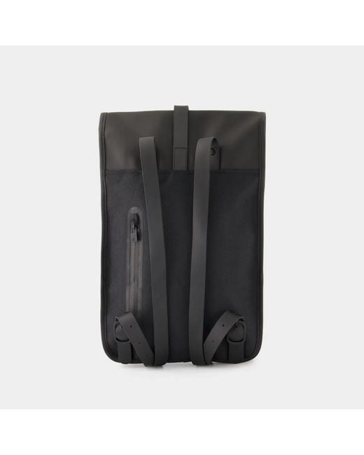 Rains Black Mini Backpack