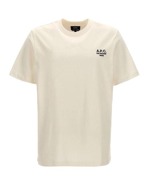 A.P.C. Natural 'Standard Rue Madame' T-Shirt for men