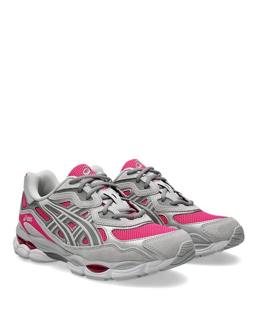 Asics Pink Gel-Nyc Mesh And Suede Sneakers