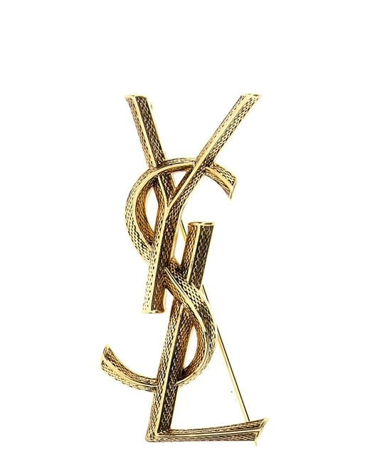 Saint Laurent Metallic 'Opyum' Brooch