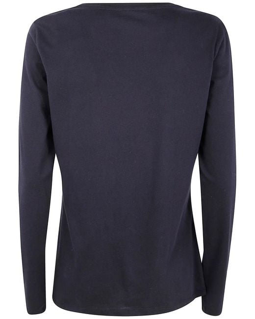 Majestic Black Round Neck Long Sleeve Sweater