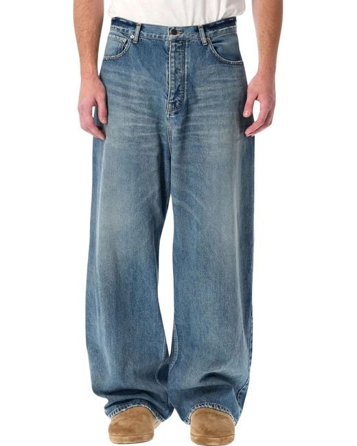 Balenciaga Blue Baggy Fit Jeans for men