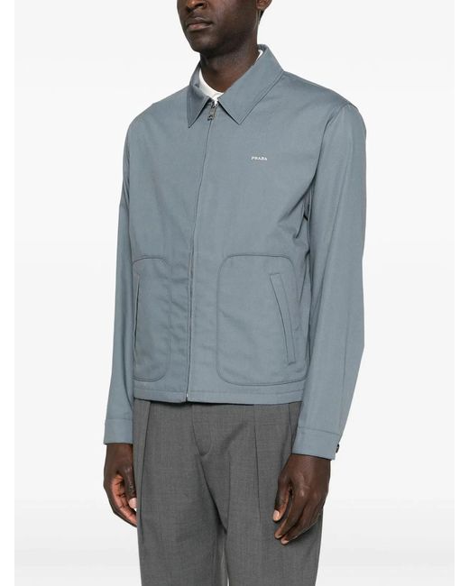Prada Blue Giubbotti for men