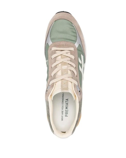 Premiata White Moerun Low-Top Sneakers for men