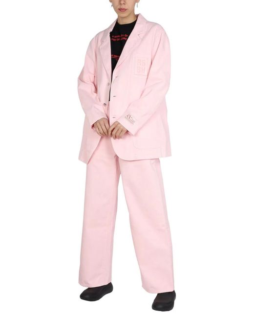 Raf Simons Pink Logo Patch Jacket