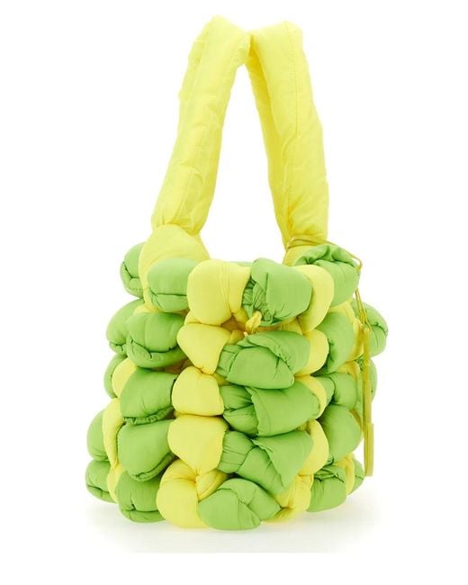 J.W. Anderson Green Small Woven Tote Bag for men