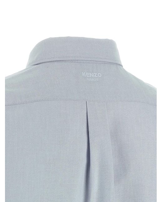 KENZO Blue 'Boke Flower Crest' Shirt for men