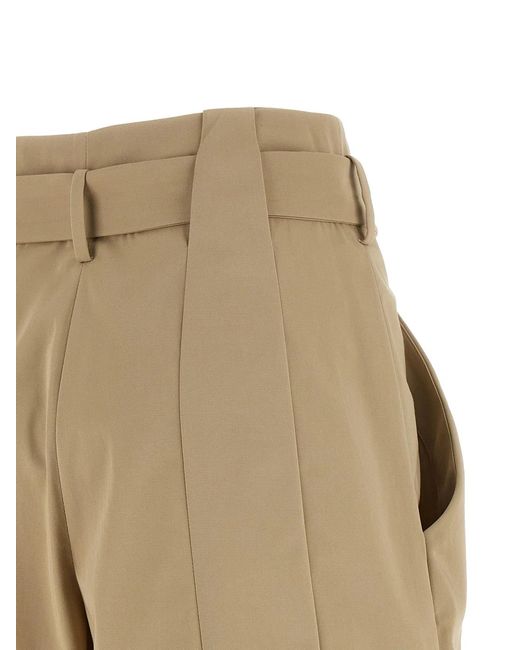 Balmain Natural 'Anthem' Buckle Shorts