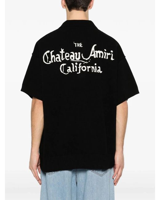 Amiri Black Ma Chateau Skater Polo for men