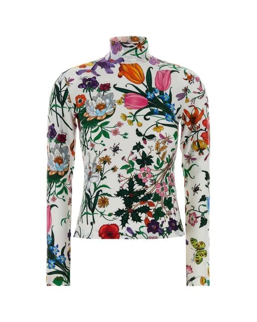 Gucci White Jersey Tops