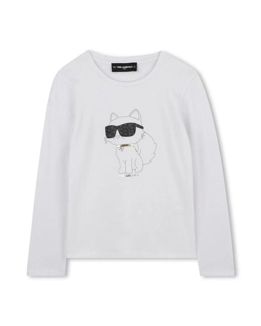 Karl Lagerfeld White T-Shirt With Logo