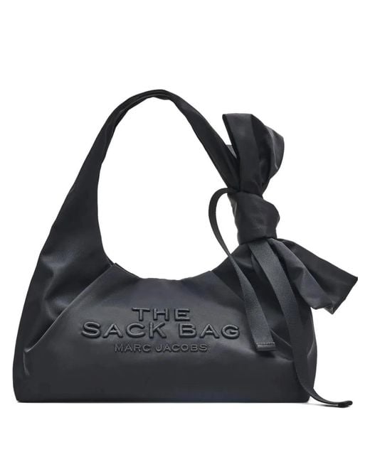 Marc Jacobs Black Nylon Sack Bag With Bow Design