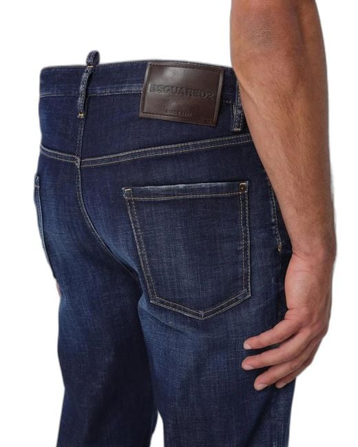 DSquared² Blue Pants 5 Pockets for men