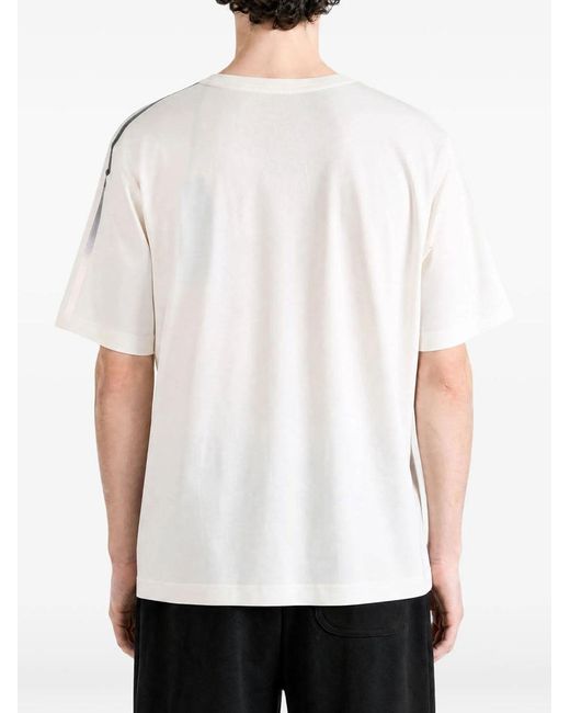 Y-3 White Gradient Stripes T-Shirt for men