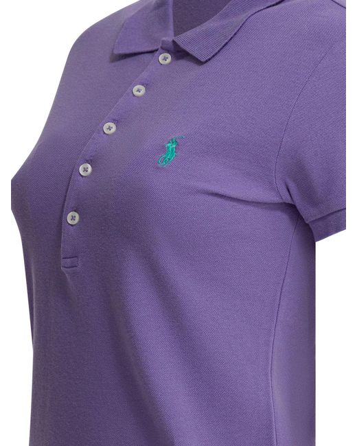 Polo Ralph Lauren Purple Slim-Fit Stretch Logo Cotton Elastane Polo Shirt