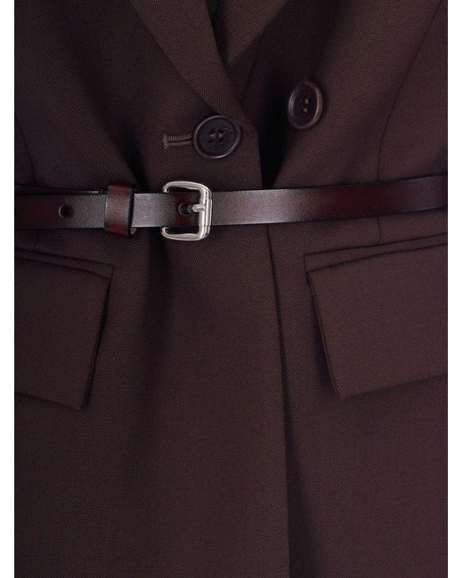 P.A.R.O.S.H. Blue Virgin Wool Elastane Jacket