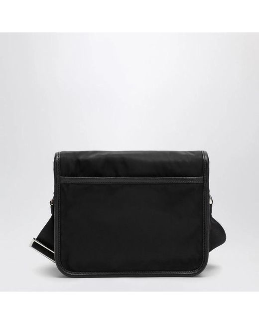 Prada Black Re-Nylon And Saffiano Leather Shoulder Bag for men