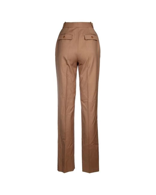 Elisabetta Franchi Natural Dart Detailing Trousers