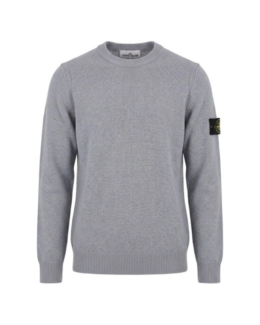 Stone Island Gray Patch Crewneck for men