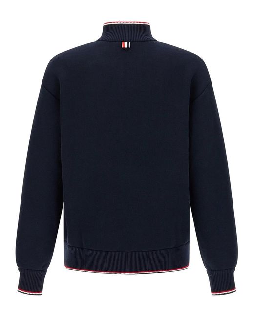 Thom Browne Blue Rwb Piping Sweatshirt for men