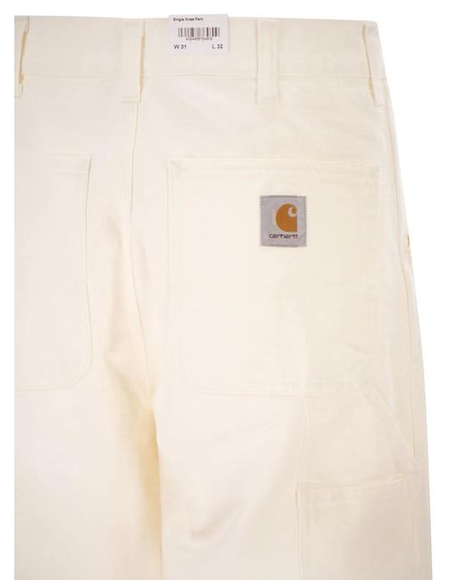 Carhartt White Cotton Trousers