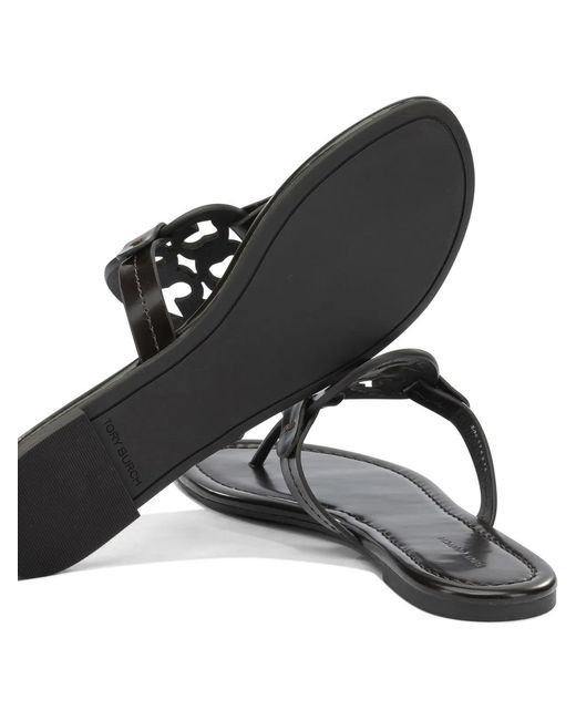 Tory Burch Black Ovine Leather Sandals