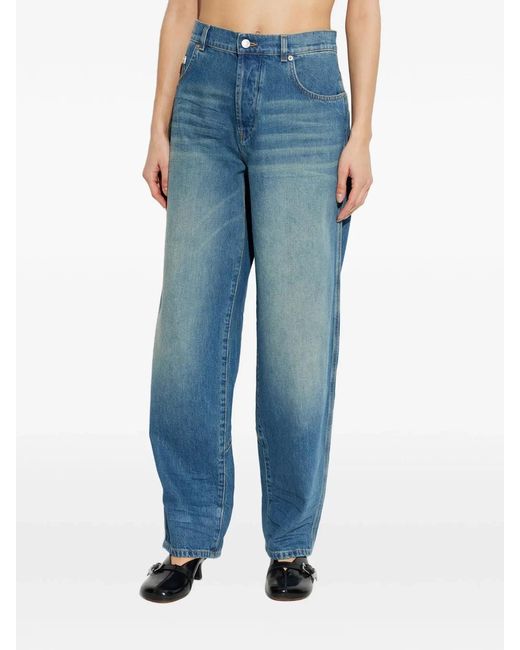 Moschino Couture Blue Denim Blu Di Cotone Con Resinature