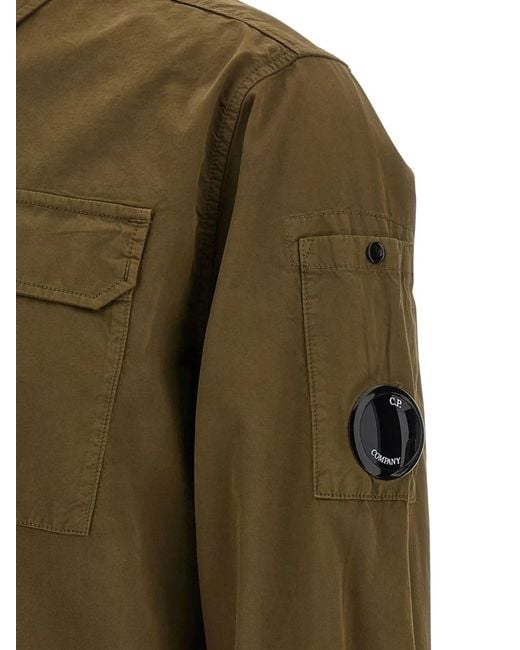 C P Company Green C.P.Company Organic Cotton Overshirt for men