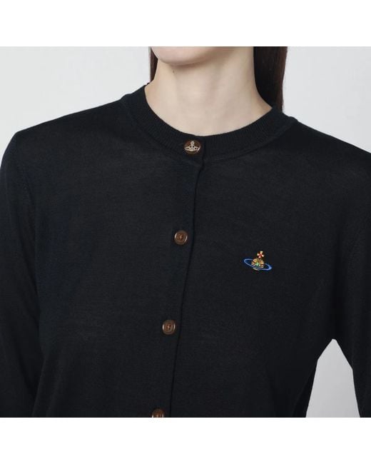 Vivienne Westwood Black Wool And Silk Cardigan