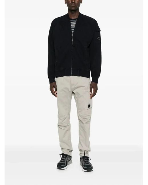 C P Company Black C.P.Company Lens-Pocket Bomber Jacket for men