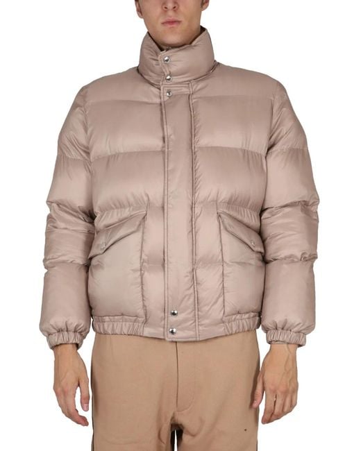 McQueen Natural Graffiti Logo Print Down Jacket for men