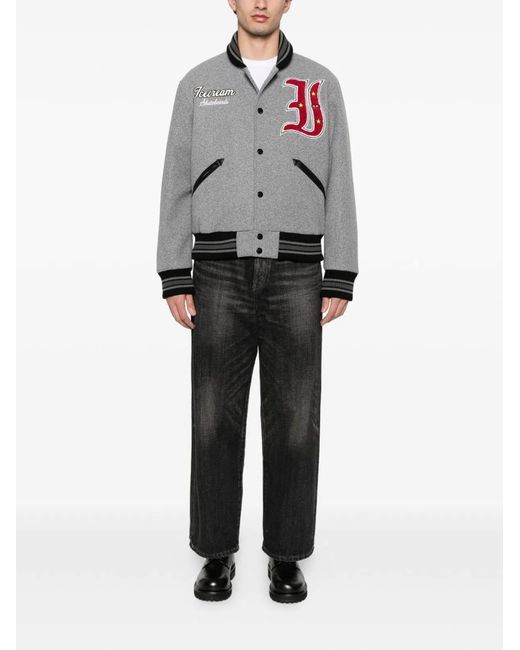BBCICECREAM Gray Cotton Bomber Jacket for men