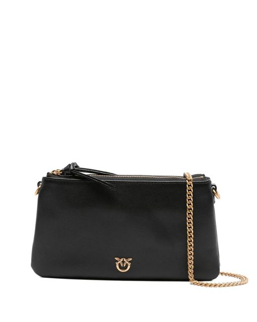 Pinko Black Leather Mini Double Bag